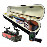 Kit Violino Barth Old 4/4 C/ Case+ Espaleira+ Afinador Cr