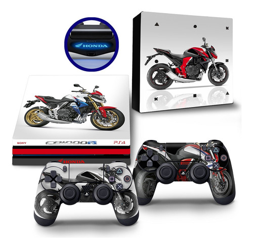 Skin Adesivo Playstation 4 Pro Ps4 Pro Moto Honda Cb1000r
