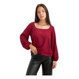 Blusa Nano, Crepe Escote Cuadrado #2326 