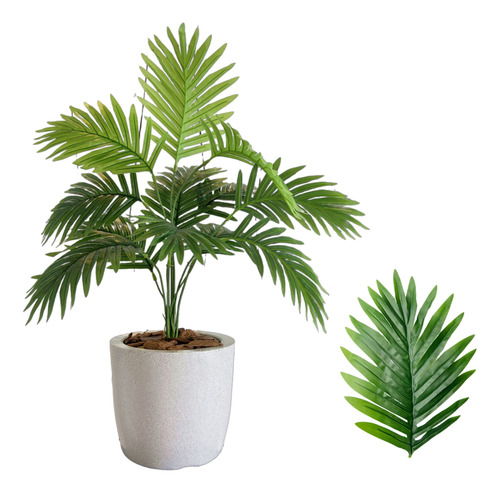 Planta Artificial Palmeira Com Vaso Polietileno Decoração