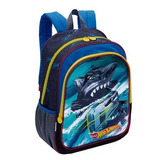 Mochila Infantil G Hot Wheels 19x Costas Sestini Tubarão 3d