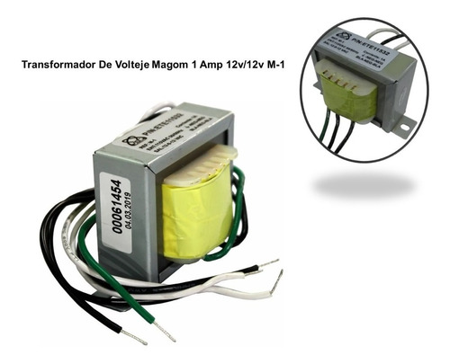 Transformador De Voltaje Magom 1 Amp 12v/12v M-1entrada 115v