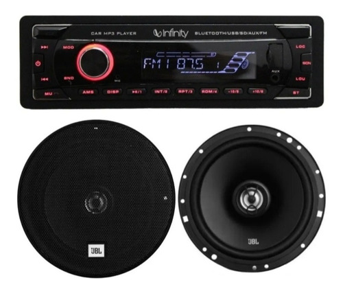 Auto Estéreo Infinity Alpha Bluetooth Usb Aux + Bocinas Jbl