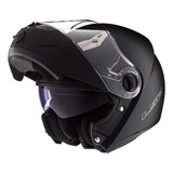 Casco Moto Rebatible Ls2 370 Easy Doble Visor Negro Mate Rpm