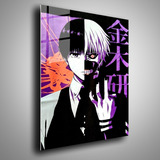 Cuadro Metalico Tokyo Ghoul Letras Japones Anime 40x60cm