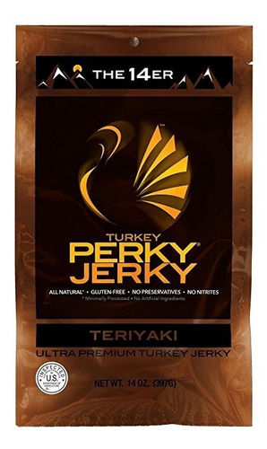 Perky Jerky All Natural Irregular De Pavo, Teriyaki, 14 Oz