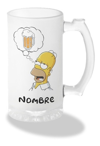 Tarro Cervecero Homero Simpson Con Nombre Personalizado