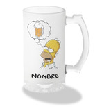 5 Tarros Cerveceros Homero Simpson Con Nombre Personalizado