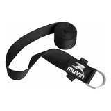 Yoga Strap Muvin - 185 Cm - Cinto Para Alongamento Ajustável Cor Preto