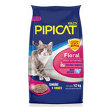 Areia Granulado Sanitário Gato Perfumado Pipicat Floral 12kg  Y 12kg De Peso Por Unidade