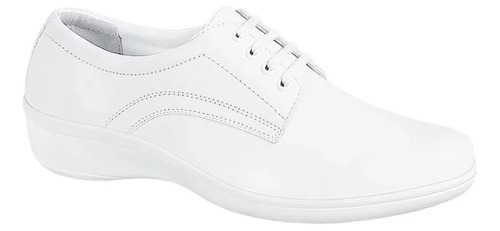 Zapato Confort Blanco  Antiderrapante Flexi 100% Piel