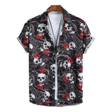 Camisa Punk Goth Esqueleto Halloween Envio Incluido