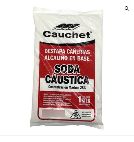 Soda Caustica Cauchet Perlada 28% X 1kg