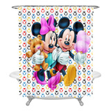Conjunto Fofo De Cortinas De Chuveiro Mickey & Minnie Mouse