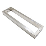 Puxador Inox Quadrado U 120cm ( 1,2 Metros) Duplo Polido