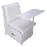Cirandinha Cadeira Manicure Corano Branco Com Gaveta E Mesa