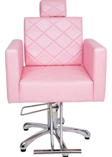Cadeira Para Salão De Beleza E Barbearia Promoção Cor Rosa