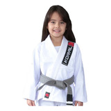 Kimono Jiu Jitsu Koral Infantil Trançado Branco