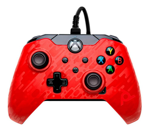 Control Xbox Alambrico Pdp Vibracion 2.4m Phantasm Red