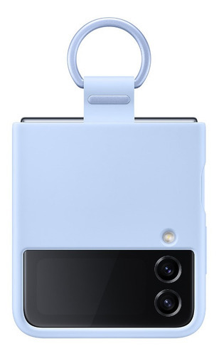 Funda Samsung Silicon Cover Con Ring Galaxy Z Flip 4 Origin Color Azul Artico