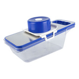 Fatiador De Legumes Mandoline Slicer Inox Profissional Cor Azul