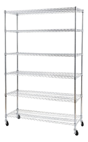 Organizador Cocina 6 Estantes Metalico Ruedas 120x45 Ct