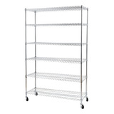 Organizador Cocina 6 Estantes Metalico Ruedas 120x45 Ct