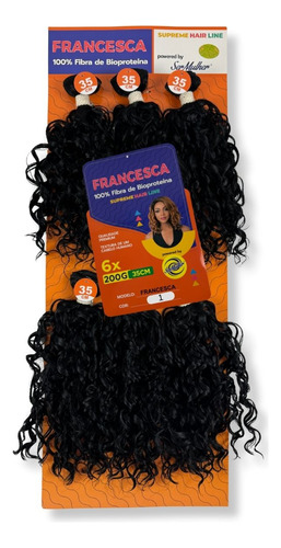 Cabelo Curto Orgânico Francesca Cacheado 35cm Bio Fibra