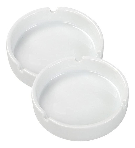 6 X Ceniceros Blanco De Vidrio Ceramica Para Mesa Escritorio