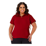 Camisetas Plus Size Feminina Gola Polo Elegante Social