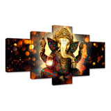 5 Piezas De Arte De Dios Hindú Ganesha, Decoración De...