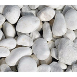 Piedra Decorativa Blanca Grande De Río 20 Kg