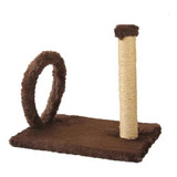 Arranhador Gatos Mini Poste Arco Madeira Sisal Pelúcia