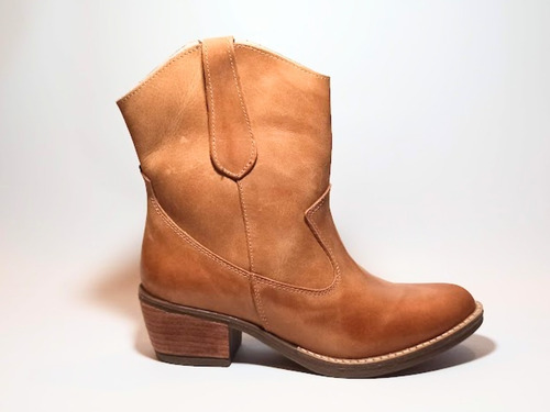 Bota Texana Cuero Mujer