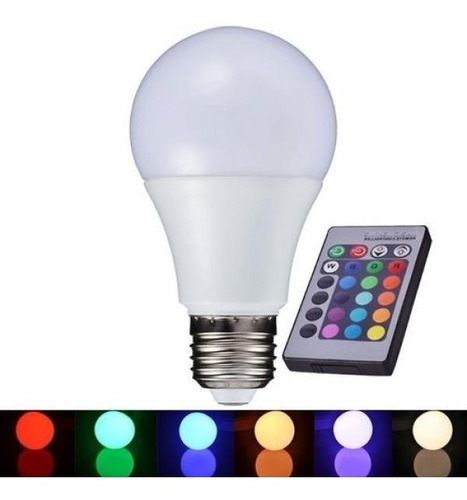  Lampara Led 12w 16 Colores + Blanco Control Remoto Luz Rgbw