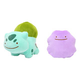 Reversible Ditto And Bulbasaur Peluche Muñeca Niños Regalo