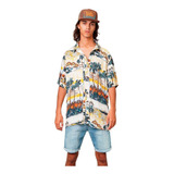 Camisa Batuk West Hawaiana Manga Corta Floreada Hombre 