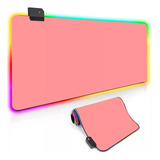 Mousepad Gamer Iluminação Rgb Rosa Antiderrapante 80x30cm