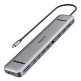 Hub Usb-c A Hdmi Ethernet Aux Usb Sd/tf Y Mas Mokin 13 En 1