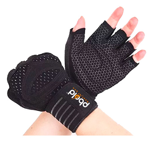 Guantes Con Muñequera Entrenamiento Gimnasio Pesas Gym Pbold