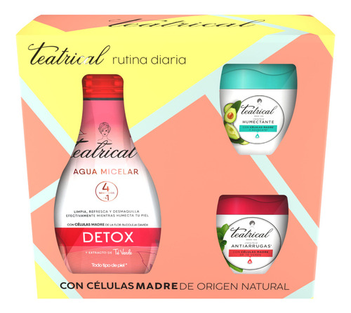 Pack Teatrical Crema Hum.+crema Anti-arrugas+agua Mic. Detox