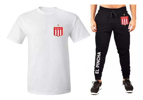 Conjunto Remera + Pantalón Jogging Estudiantes De La Plata