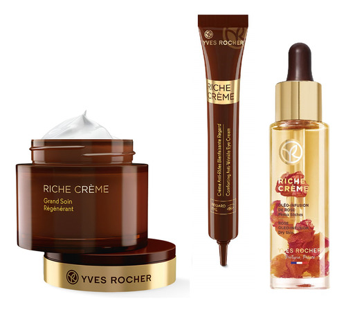 Yves Rocher Kit Regenerante - Crema Facial / Sérum / Ojos