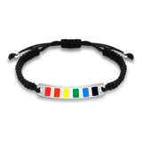 Wkxzmtr Pulsera Del Orgullo De La Raya Del Arco Iris Pulsera