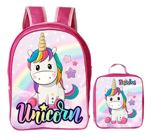 Mochila Infantil Bolsa Escolar Menino Menina Kit Lancheira 