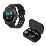 Combo Smartwatch Reloj Fd68 + Auricular Inalambrico M10 Negr