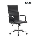 Silla De Escritorio Eke Life Home Yx-9005 Ergonómica  Negra Con Tapizado De Cuero Sintético Y Mesh Y Tela