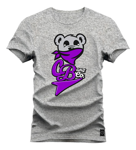 Camiseta Estampada Shirt Confortável Urso Bandido Top Bt082