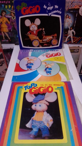 Topo Gigio Discos Acetatos Vintage 80s 3 Piezas Originales 