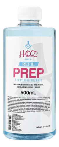 Refil Prep Spray Hqz Higienizador Controle Oleosidade 500ml